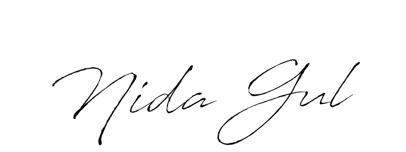 Design your own signature with our free online signature maker. With this signature software, you can create a handwritten (Antro_Vectra) signature for name Nida Gul. Nida Gul signature style 6 images and pictures png