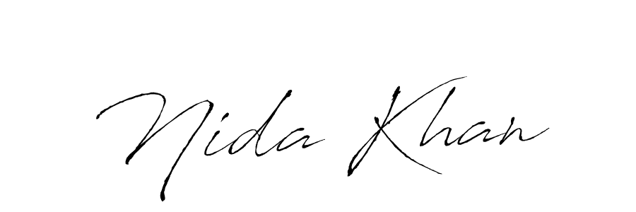 Make a beautiful signature design for name Nida Khan. With this signature (Antro_Vectra) style, you can create a handwritten signature for free. Nida Khan signature style 6 images and pictures png