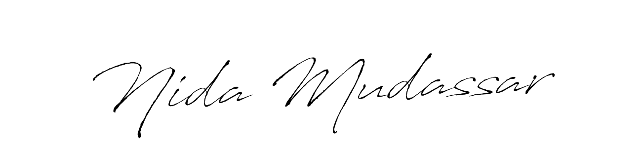 Also You can easily find your signature by using the search form. We will create Nida Mudassar name handwritten signature images for you free of cost using Antro_Vectra sign style. Nida Mudassar signature style 6 images and pictures png