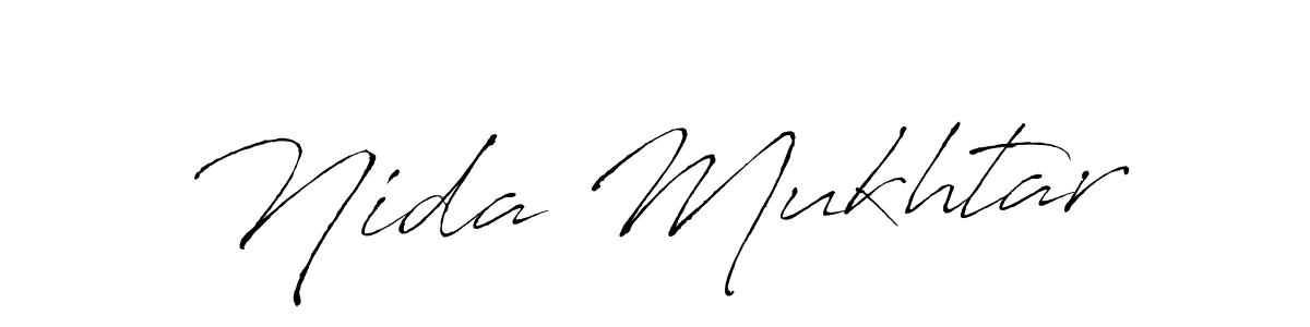 Design your own signature with our free online signature maker. With this signature software, you can create a handwritten (Antro_Vectra) signature for name Nida Mukhtar. Nida Mukhtar signature style 6 images and pictures png