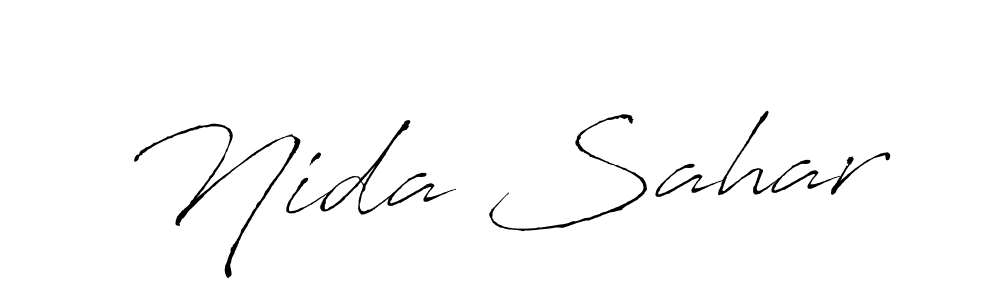 Here are the top 10 professional signature styles for the name Nida Sahar. These are the best autograph styles you can use for your name. Nida Sahar signature style 6 images and pictures png