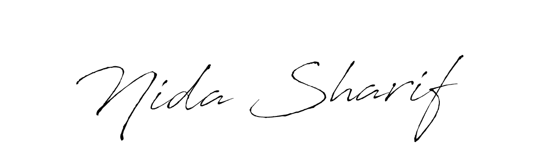 if you are searching for the best signature style for your name Nida Sharif. so please give up your signature search. here we have designed multiple signature styles  using Antro_Vectra. Nida Sharif signature style 6 images and pictures png