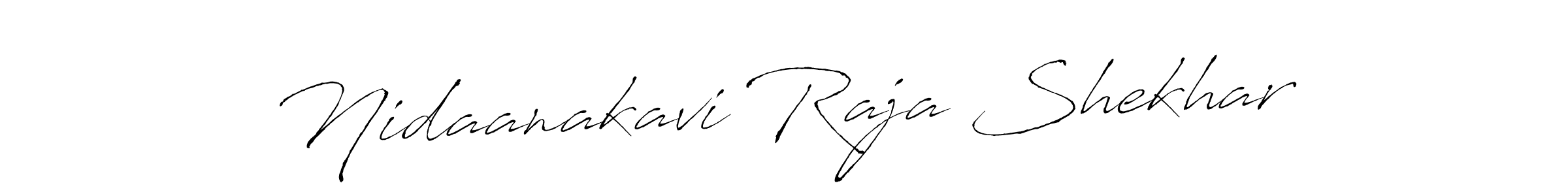 How to make Nidaanakavi Raja Shekhar name signature. Use Antro_Vectra style for creating short signs online. This is the latest handwritten sign. Nidaanakavi Raja Shekhar signature style 6 images and pictures png