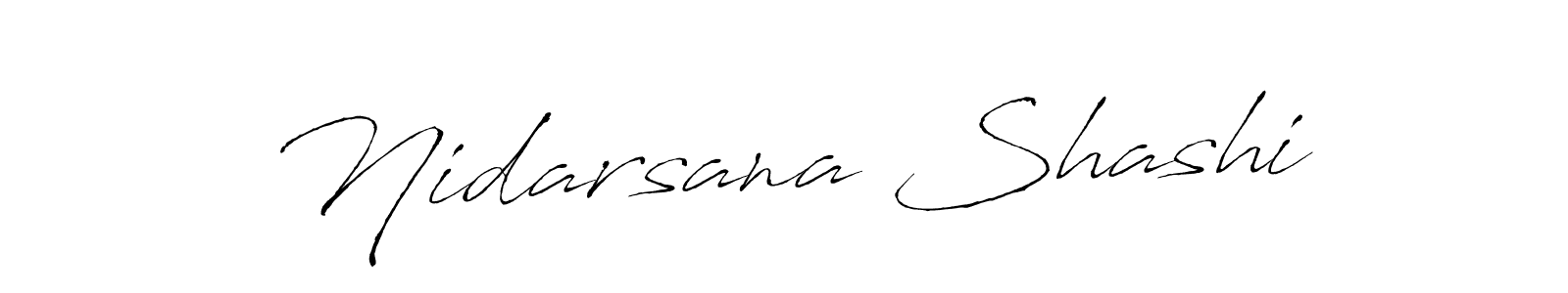 Antro_Vectra is a professional signature style that is perfect for those who want to add a touch of class to their signature. It is also a great choice for those who want to make their signature more unique. Get Nidarsana Shashi name to fancy signature for free. Nidarsana Shashi signature style 6 images and pictures png
