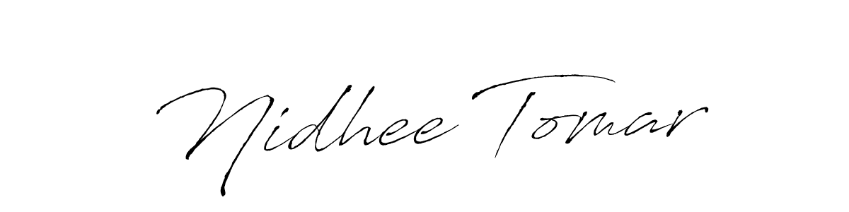 Also You can easily find your signature by using the search form. We will create Nidhee Tomar name handwritten signature images for you free of cost using Antro_Vectra sign style. Nidhee Tomar signature style 6 images and pictures png