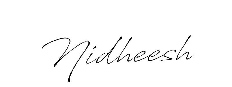 Also we have Nidheesh name is the best signature style. Create professional handwritten signature collection using Antro_Vectra autograph style. Nidheesh signature style 6 images and pictures png