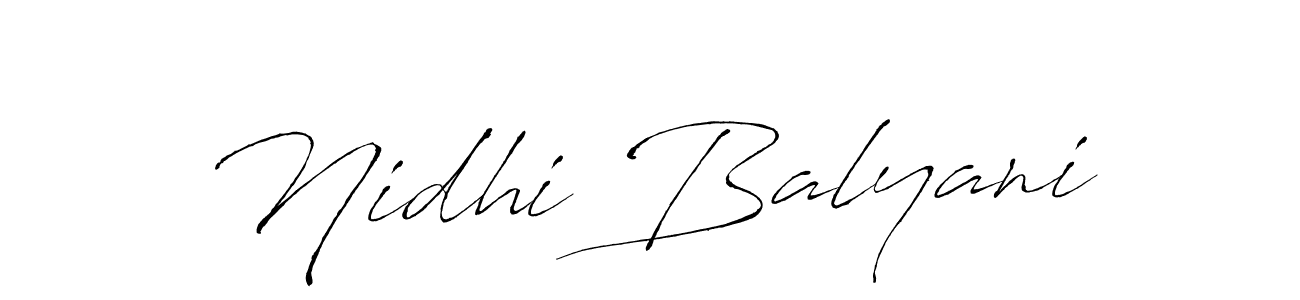 Make a beautiful signature design for name Nidhi Balyani. Use this online signature maker to create a handwritten signature for free. Nidhi Balyani signature style 6 images and pictures png