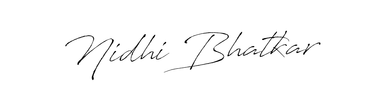 Design your own signature with our free online signature maker. With this signature software, you can create a handwritten (Antro_Vectra) signature for name Nidhi Bhatkar. Nidhi Bhatkar signature style 6 images and pictures png