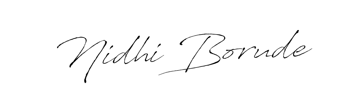 The best way (Antro_Vectra) to make a short signature is to pick only two or three words in your name. The name Nidhi Borude include a total of six letters. For converting this name. Nidhi Borude signature style 6 images and pictures png