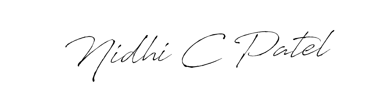 Create a beautiful signature design for name Nidhi C Patel. With this signature (Antro_Vectra) fonts, you can make a handwritten signature for free. Nidhi C Patel signature style 6 images and pictures png