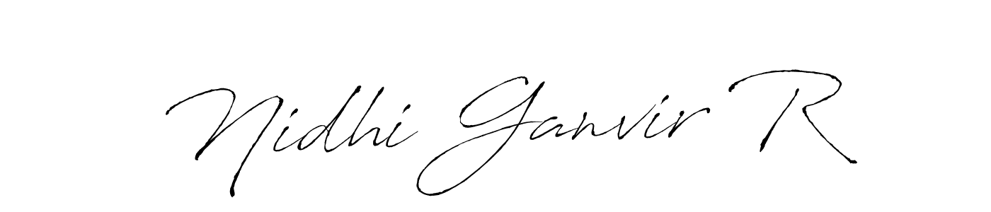 Make a short Nidhi Ganvir R signature style. Manage your documents anywhere anytime using Antro_Vectra. Create and add eSignatures, submit forms, share and send files easily. Nidhi Ganvir R signature style 6 images and pictures png