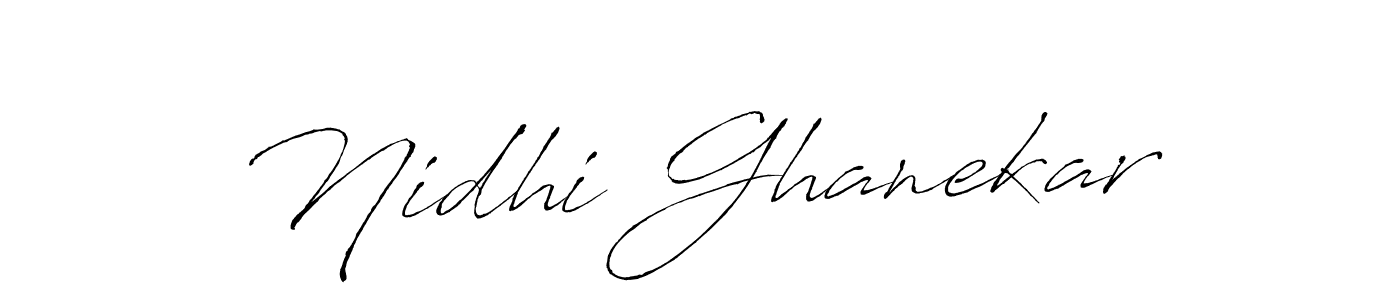 Make a beautiful signature design for name Nidhi Ghanekar. With this signature (Antro_Vectra) style, you can create a handwritten signature for free. Nidhi Ghanekar signature style 6 images and pictures png