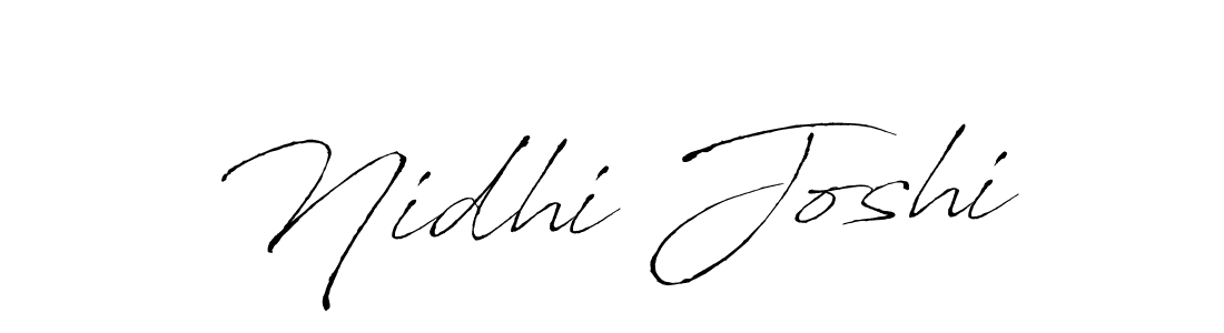 Create a beautiful signature design for name Nidhi Joshi. With this signature (Antro_Vectra) fonts, you can make a handwritten signature for free. Nidhi Joshi signature style 6 images and pictures png