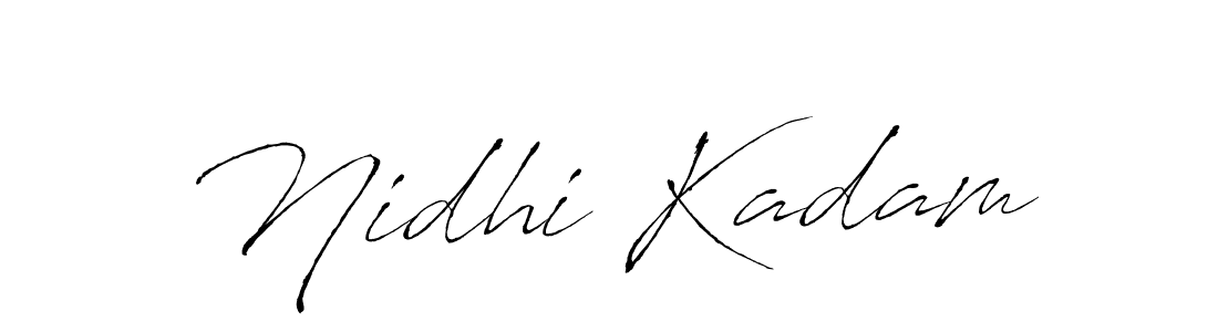 Make a beautiful signature design for name Nidhi Kadam. With this signature (Antro_Vectra) style, you can create a handwritten signature for free. Nidhi Kadam signature style 6 images and pictures png