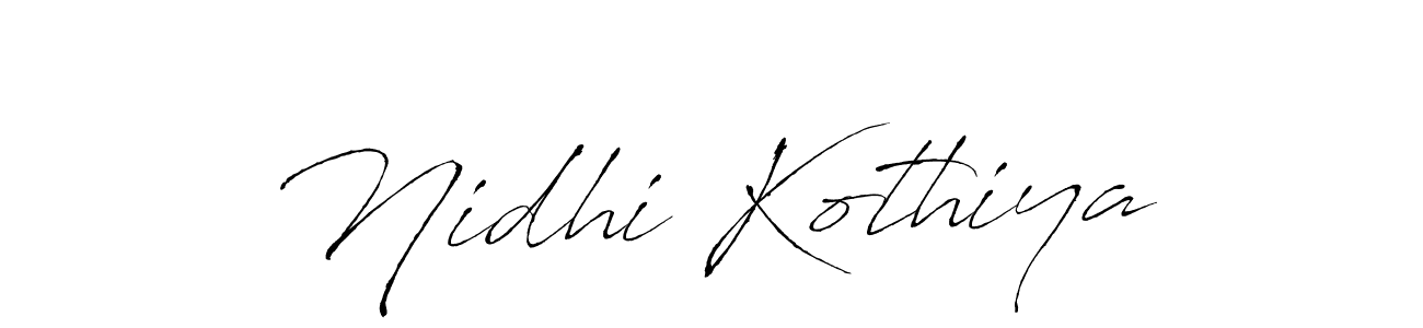 Design your own signature with our free online signature maker. With this signature software, you can create a handwritten (Antro_Vectra) signature for name Nidhi Kothiya. Nidhi Kothiya signature style 6 images and pictures png
