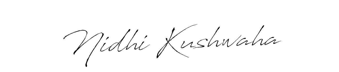 Design your own signature with our free online signature maker. With this signature software, you can create a handwritten (Antro_Vectra) signature for name Nidhi Kushwaha. Nidhi Kushwaha signature style 6 images and pictures png