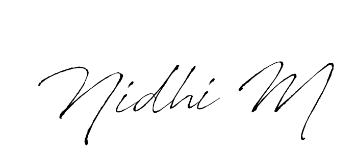 Best and Professional Signature Style for Nidhi M. Antro_Vectra Best Signature Style Collection. Nidhi M signature style 6 images and pictures png