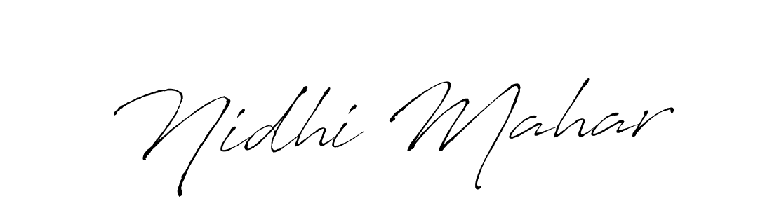 Also we have Nidhi Mahar name is the best signature style. Create professional handwritten signature collection using Antro_Vectra autograph style. Nidhi Mahar signature style 6 images and pictures png