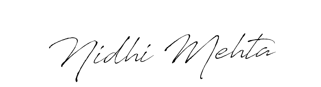 Nidhi Mehta stylish signature style. Best Handwritten Sign (Antro_Vectra) for my name. Handwritten Signature Collection Ideas for my name Nidhi Mehta. Nidhi Mehta signature style 6 images and pictures png