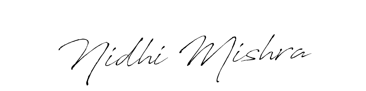 Nidhi Mishra stylish signature style. Best Handwritten Sign (Antro_Vectra) for my name. Handwritten Signature Collection Ideas for my name Nidhi Mishra. Nidhi Mishra signature style 6 images and pictures png