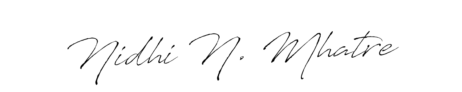 Similarly Antro_Vectra is the best handwritten signature design. Signature creator online .You can use it as an online autograph creator for name Nidhi N. Mhatre. Nidhi N. Mhatre signature style 6 images and pictures png