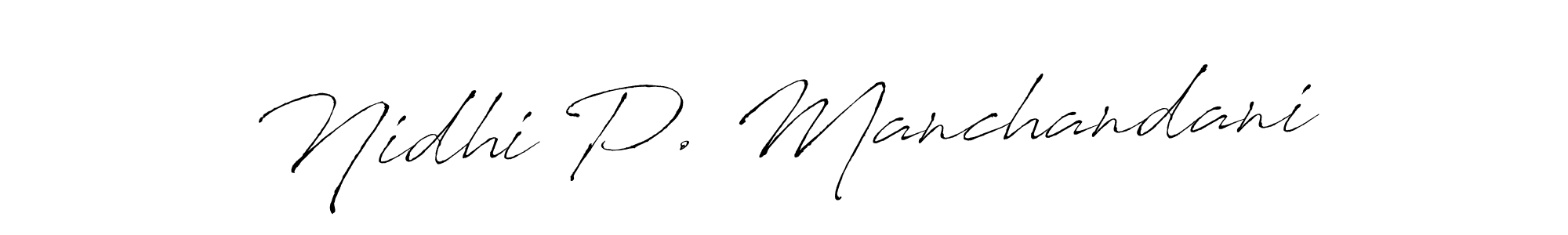 Use a signature maker to create a handwritten signature online. With this signature software, you can design (Antro_Vectra) your own signature for name Nidhi P. Manchandani. Nidhi P. Manchandani signature style 6 images and pictures png