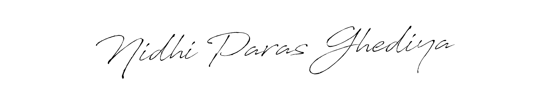 Make a short Nidhi Paras Ghediya signature style. Manage your documents anywhere anytime using Antro_Vectra. Create and add eSignatures, submit forms, share and send files easily. Nidhi Paras Ghediya signature style 6 images and pictures png