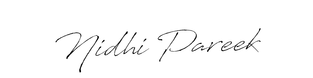 It looks lik you need a new signature style for name Nidhi Pareek. Design unique handwritten (Antro_Vectra) signature with our free signature maker in just a few clicks. Nidhi Pareek signature style 6 images and pictures png