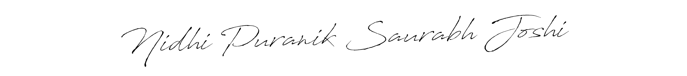 Design your own signature with our free online signature maker. With this signature software, you can create a handwritten (Antro_Vectra) signature for name Nidhi Puranik Saurabh Joshi. Nidhi Puranik Saurabh Joshi signature style 6 images and pictures png