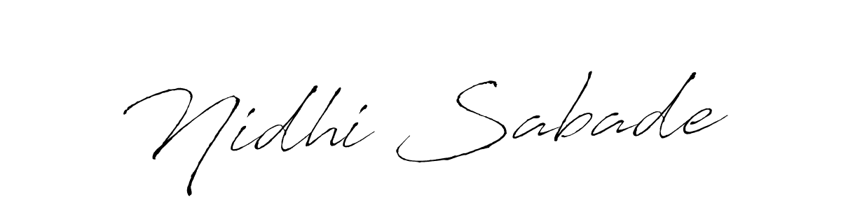 Make a beautiful signature design for name Nidhi Sabade. Use this online signature maker to create a handwritten signature for free. Nidhi Sabade signature style 6 images and pictures png