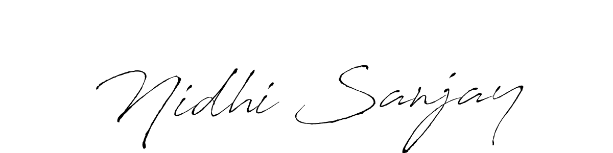 Use a signature maker to create a handwritten signature online. With this signature software, you can design (Antro_Vectra) your own signature for name Nidhi Sanjay. Nidhi Sanjay signature style 6 images and pictures png