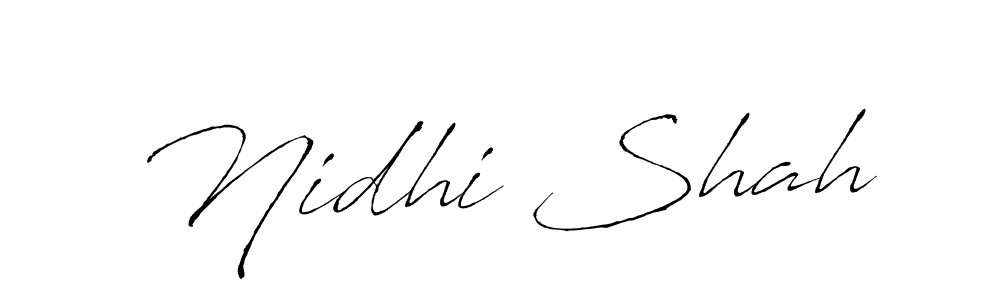 The best way (Antro_Vectra) to make a short signature is to pick only two or three words in your name. The name Nidhi Shah include a total of six letters. For converting this name. Nidhi Shah signature style 6 images and pictures png
