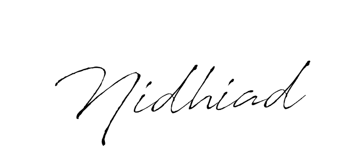 Make a beautiful signature design for name Nidhiad. With this signature (Antro_Vectra) style, you can create a handwritten signature for free. Nidhiad signature style 6 images and pictures png