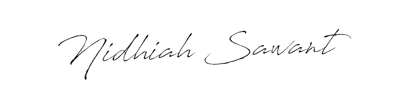 Design your own signature with our free online signature maker. With this signature software, you can create a handwritten (Antro_Vectra) signature for name Nidhiah Sawant. Nidhiah Sawant signature style 6 images and pictures png