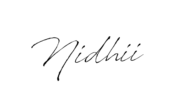 Also You can easily find your signature by using the search form. We will create Nidhii name handwritten signature images for you free of cost using Antro_Vectra sign style. Nidhii signature style 6 images and pictures png