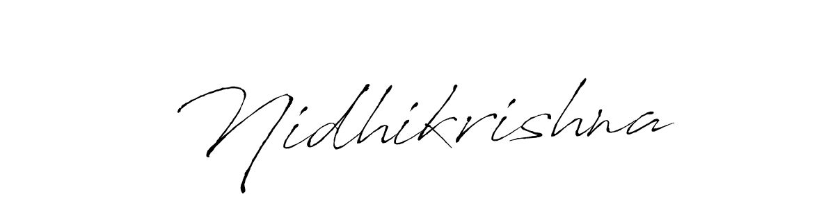 Design your own signature with our free online signature maker. With this signature software, you can create a handwritten (Antro_Vectra) signature for name Nidhikrishna. Nidhikrishna signature style 6 images and pictures png