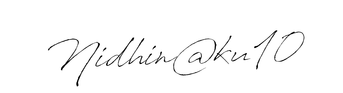 Create a beautiful signature design for name Nidhin@ku10. With this signature (Antro_Vectra) fonts, you can make a handwritten signature for free. Nidhin@ku10 signature style 6 images and pictures png