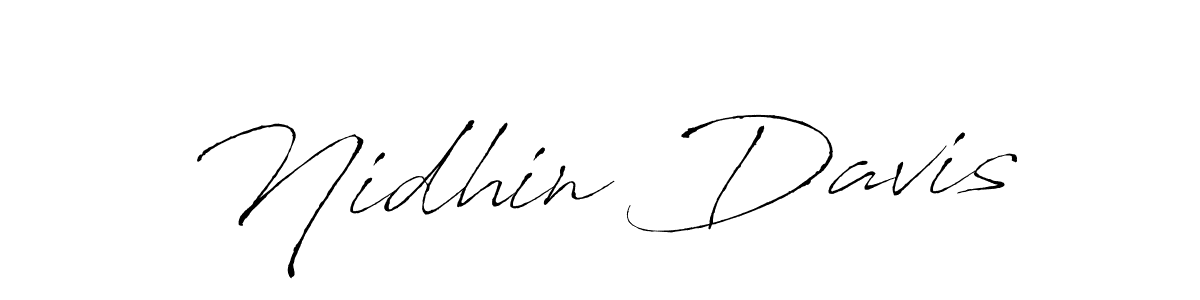 You can use this online signature creator to create a handwritten signature for the name Nidhin Davis. This is the best online autograph maker. Nidhin Davis signature style 6 images and pictures png