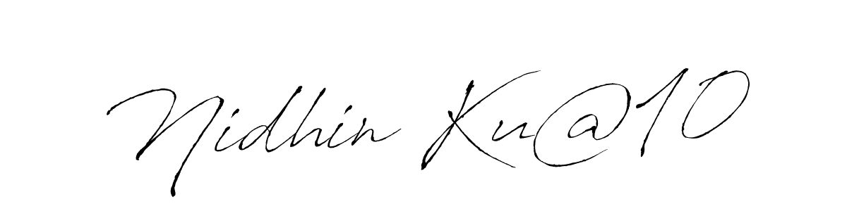 Design your own signature with our free online signature maker. With this signature software, you can create a handwritten (Antro_Vectra) signature for name Nidhin Ku@10. Nidhin Ku@10 signature style 6 images and pictures png