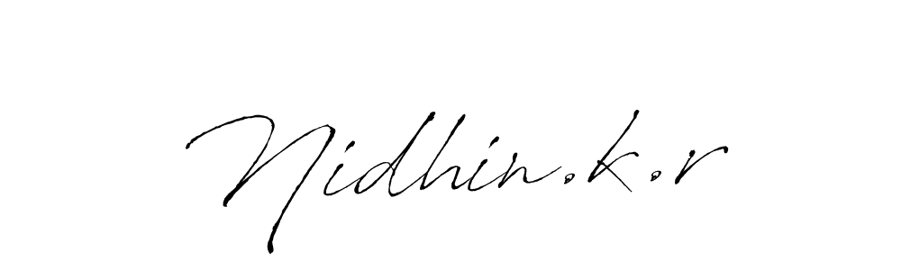 How to Draw Nidhin.k.r signature style? Antro_Vectra is a latest design signature styles for name Nidhin.k.r. Nidhin.k.r signature style 6 images and pictures png