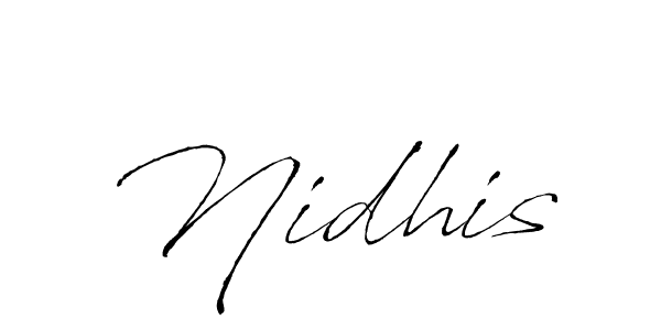 Also You can easily find your signature by using the search form. We will create Nidhis name handwritten signature images for you free of cost using Antro_Vectra sign style. Nidhis signature style 6 images and pictures png