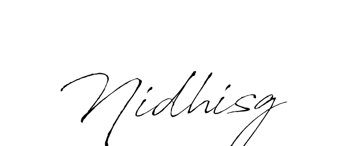 Nidhisg stylish signature style. Best Handwritten Sign (Antro_Vectra) for my name. Handwritten Signature Collection Ideas for my name Nidhisg. Nidhisg signature style 6 images and pictures png