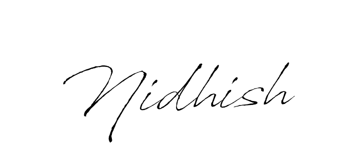 Design your own signature with our free online signature maker. With this signature software, you can create a handwritten (Antro_Vectra) signature for name Nidhish. Nidhish signature style 6 images and pictures png