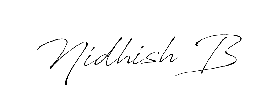 Also You can easily find your signature by using the search form. We will create Nidhish B name handwritten signature images for you free of cost using Antro_Vectra sign style. Nidhish B signature style 6 images and pictures png