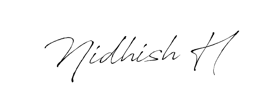 Also we have Nidhish H name is the best signature style. Create professional handwritten signature collection using Antro_Vectra autograph style. Nidhish H signature style 6 images and pictures png