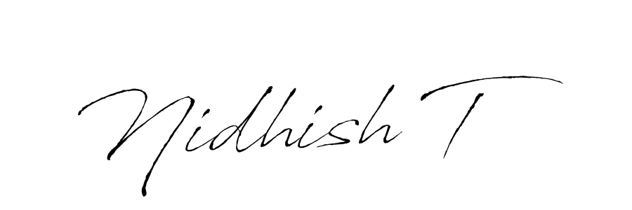 Here are the top 10 professional signature styles for the name Nidhish T. These are the best autograph styles you can use for your name. Nidhish T signature style 6 images and pictures png