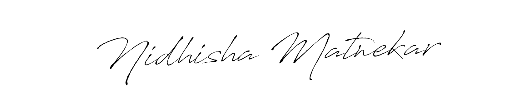 This is the best signature style for the Nidhisha Matnekar name. Also you like these signature font (Antro_Vectra). Mix name signature. Nidhisha Matnekar signature style 6 images and pictures png