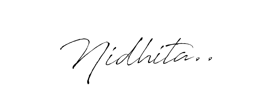 You can use this online signature creator to create a handwritten signature for the name Nidhita... This is the best online autograph maker. Nidhita.. signature style 6 images and pictures png