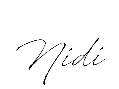 Use a signature maker to create a handwritten signature online. With this signature software, you can design (Antro_Vectra) your own signature for name Nidi. Nidi signature style 6 images and pictures png