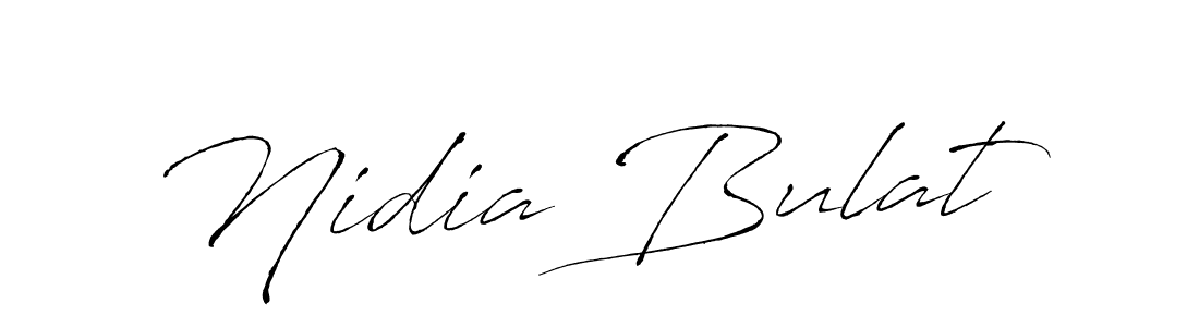 Design your own signature with our free online signature maker. With this signature software, you can create a handwritten (Antro_Vectra) signature for name Nidia Bulat. Nidia Bulat signature style 6 images and pictures png